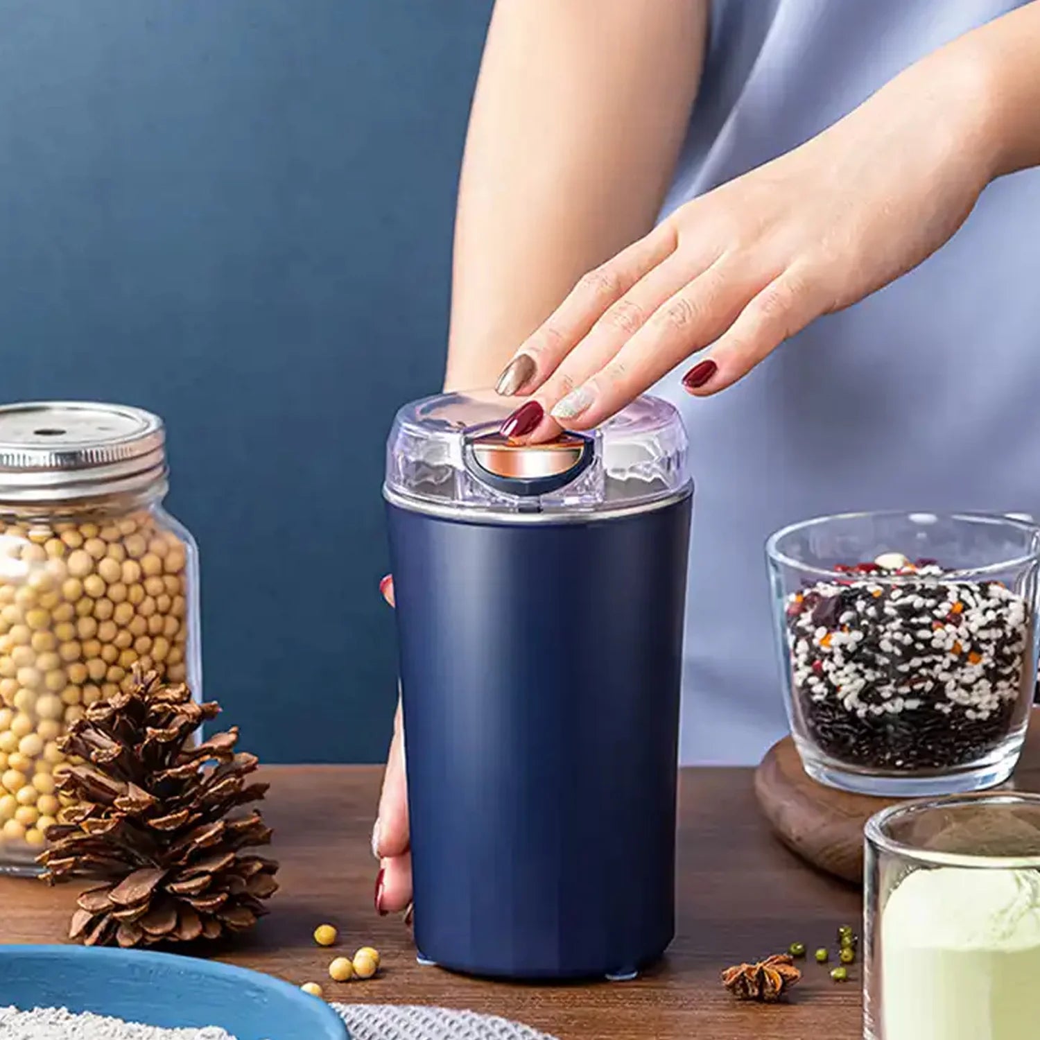 Multifunctional Electric Coffee Grinder | Stainless Steel Portable Spice & Coffee Bean Grinder