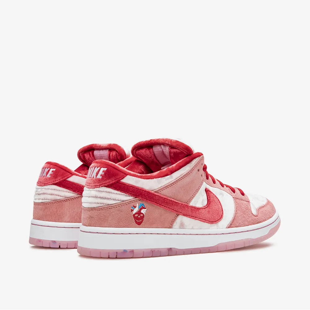 StrangeLove x Dunk Low SB Valentine's Day Sneakers | Pink & Red Casual Shoes for Men & Women