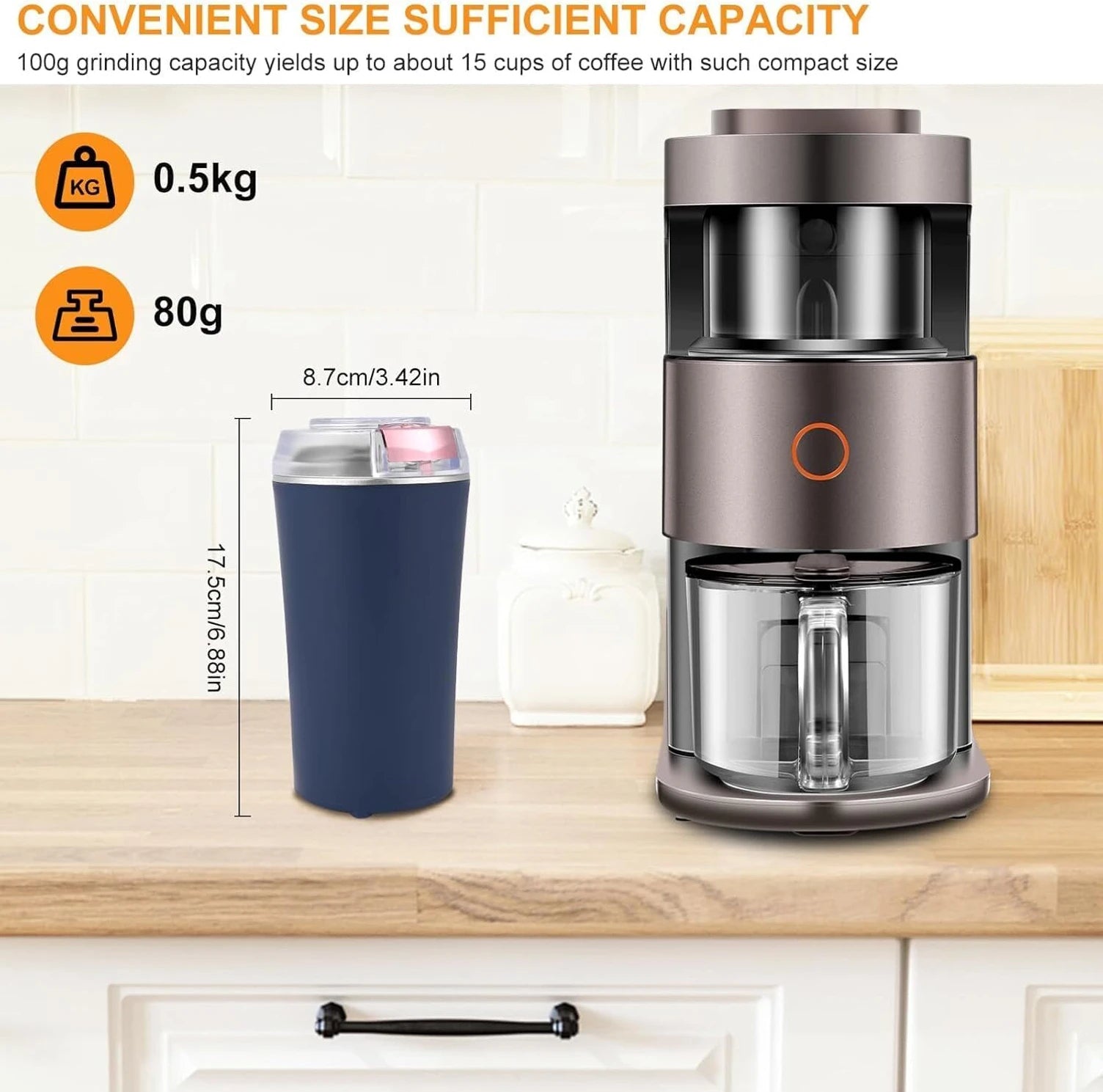 Multifunctional Electric Coffee Grinder | Stainless Steel Portable Spice & Coffee Bean Grinder