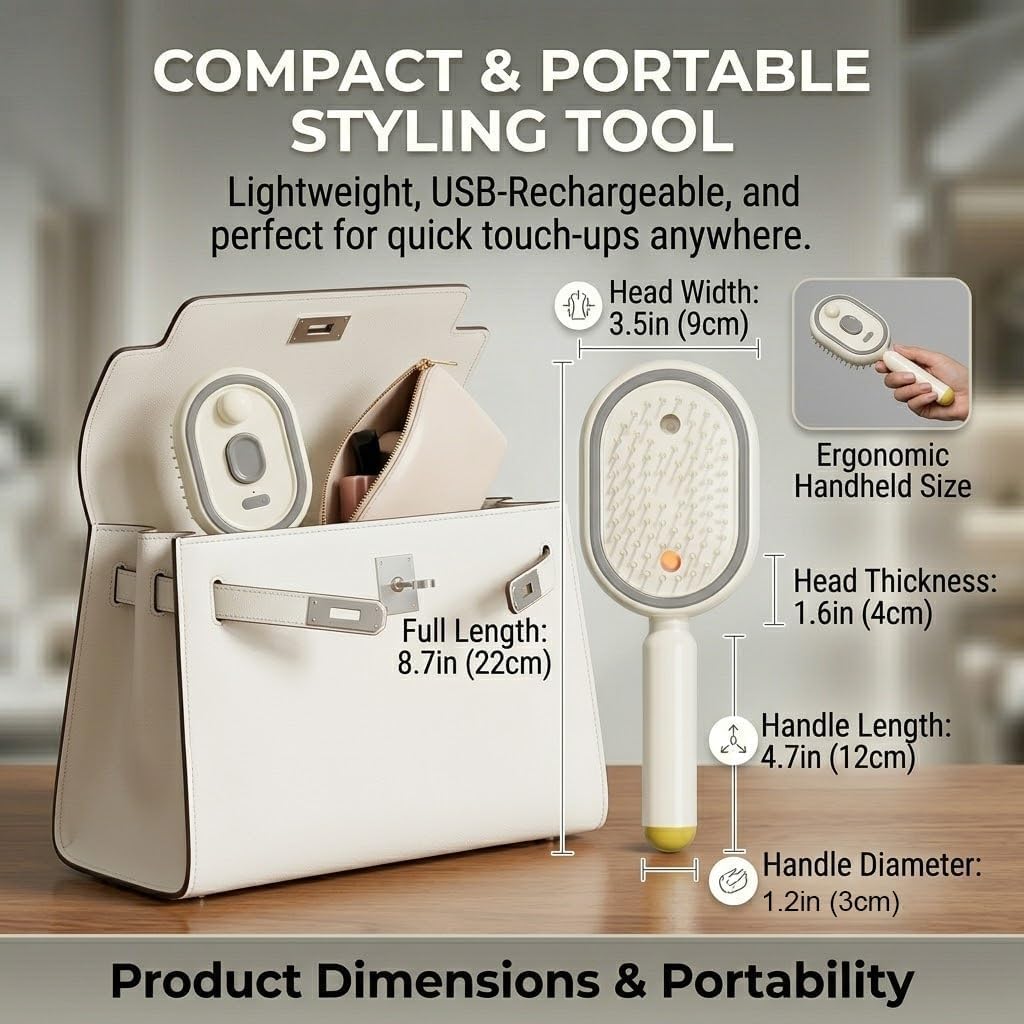 Electric Spray Air Cushion Hair Brush | 3-in-1 Detangling & Scalp Massage Comb