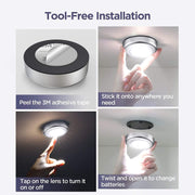 Stick-On LED Bright Lights – Wireless Push Light for Home, Kitchen & Wardrobe | Pack of 2