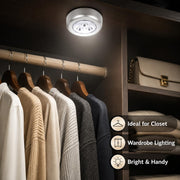 Stick-On LED Bright Lights – Wireless Push Light for Home, Kitchen & Wardrobe | Pack of 2