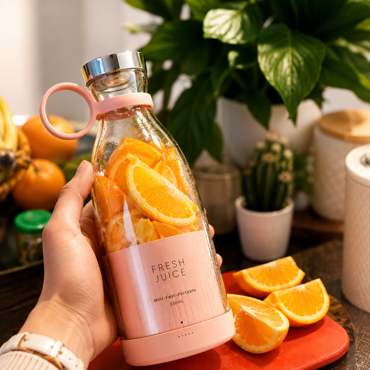 Portable Mini Juicer Blender | Rechargeable Personal Blender for Smoothies & Juices | Compact USB Blender for Travel & Home